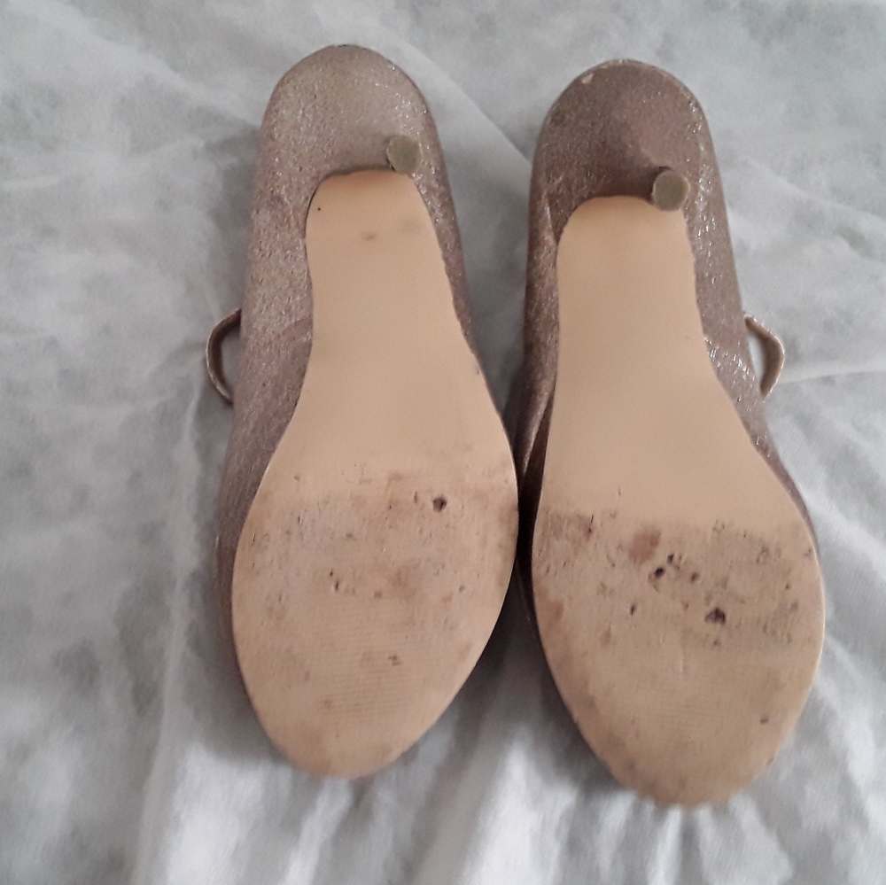 Steve Madden Gold Glitter High Heels - Picture 2 of 8